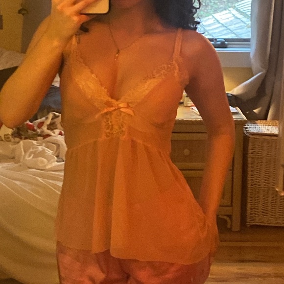 Baby Pink Sheer Slip Top - Picture 7 of 7
